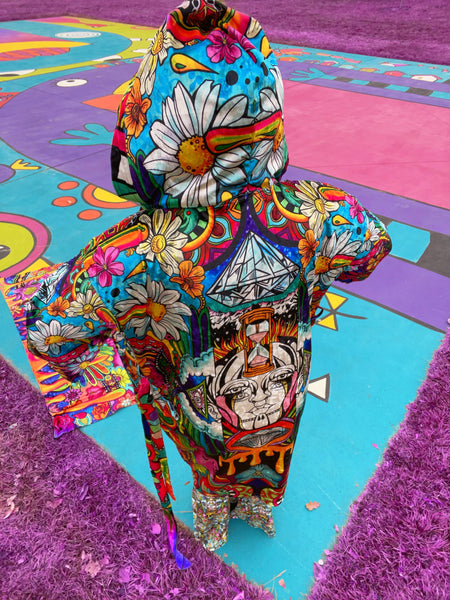 Ellie Paisley - Oil Spill Crushed Velvet Robe (LE 30)