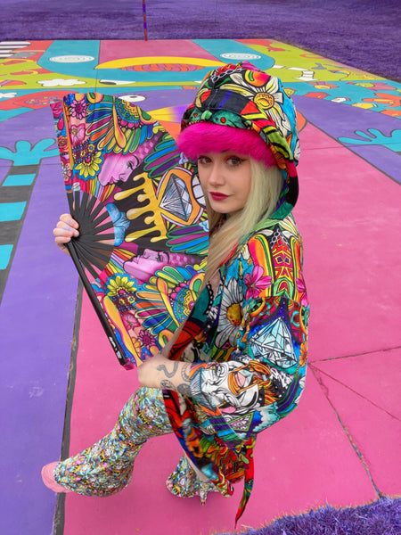 Ellie Paisley - Oil Spill Crushed Velvet Robe (LE 30)