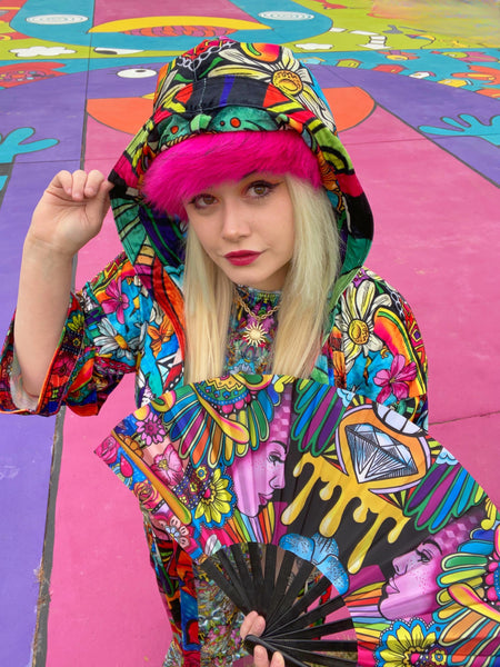 Ellie Paisley - Oil Spill Crushed Velvet Robe (LE 30)