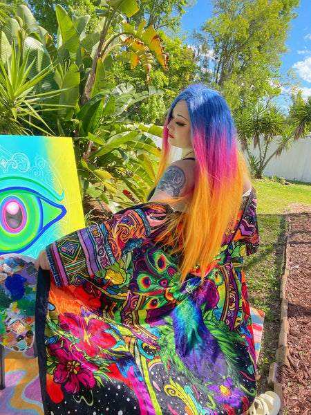 Ellie Paisley - Peacock Velvet Robe (LE 100)