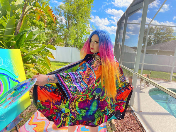Ellie Paisley - Peacock Velvet Robe (LE 100)