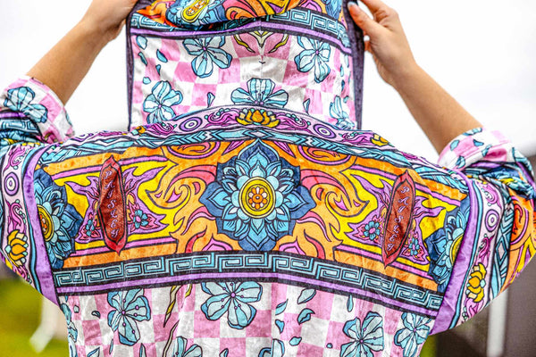 Ellie Paisley - Cherry Blossom Crushed Velvet Robe (LE 100)