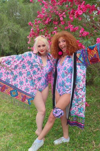 Ellie Paisley - Cherry Blossom Crushed Velvet Robe (LE 100)