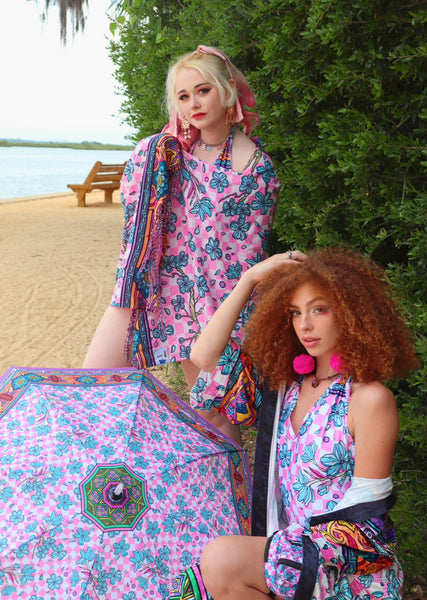 Ellie Paisley - Cherry Blossom Crushed Velvet Robe (LE 100)