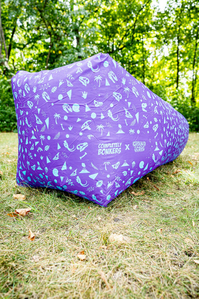 Completely Bonkers - Retro Dino Purple Air Couch