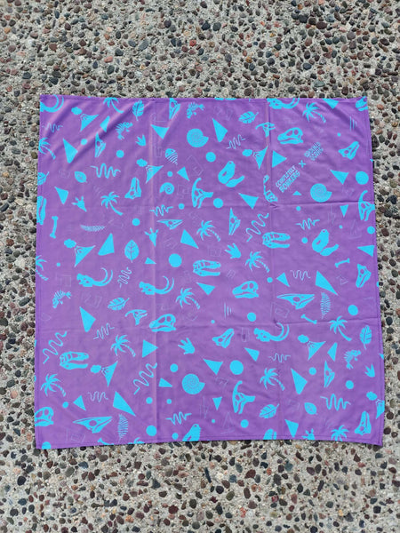 Completely Bonkers - Retro Dino Purple Bandana
