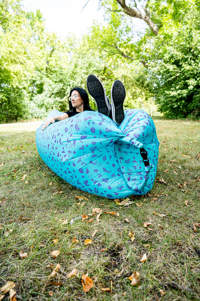 Completely Bonkers - Retro Dino Teal Air Couch