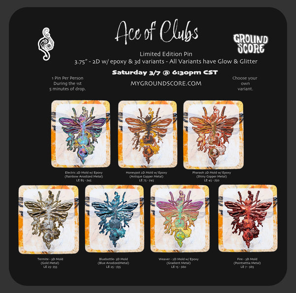 Kuhmali - Ace of Clubs Pin