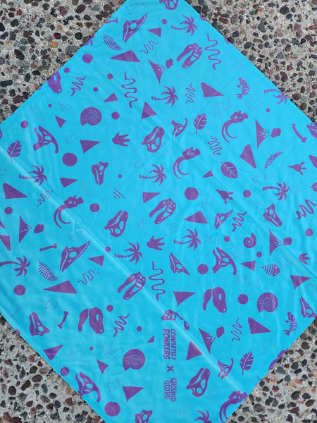 Completely Bonkers - Retro Dino Teal Bandana