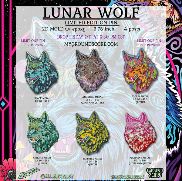 Ellie Paisley - Lunar Wolf Pin