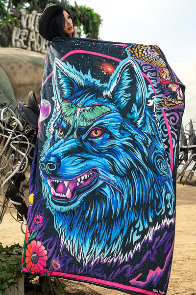 Ellie Paisley - Lunar Wolf Blanket