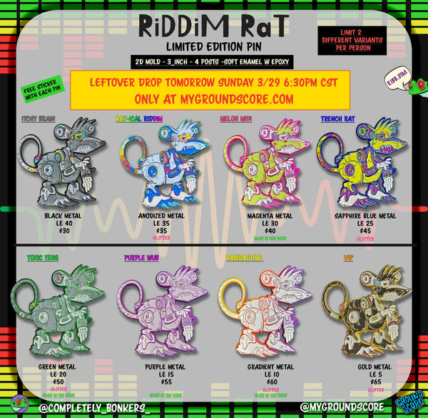 Completely Bonkers - Riddim Rat Pin