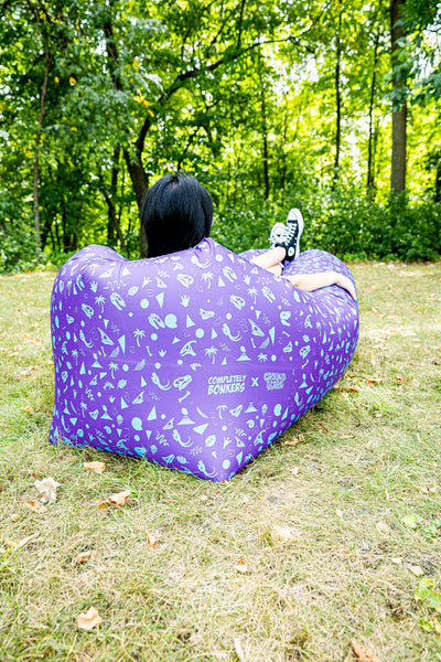 Completely Bonkers - Retro Dino Purple Air Couch