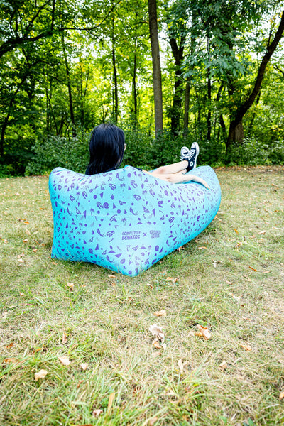 Completely Bonkers - Retro Dino Teal Air Couch
