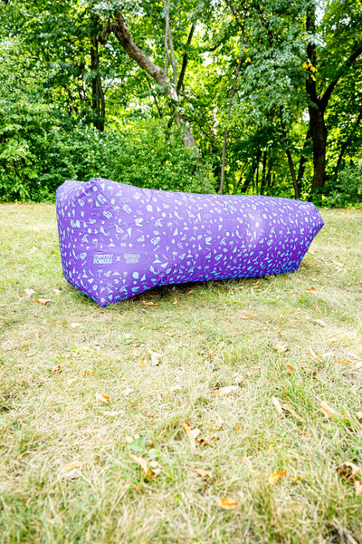 Completely Bonkers - Retro Dino Purple Air Couch