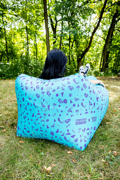 Completely Bonkers - Retro Dino Teal Air Couch