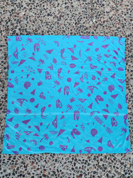 Completely Bonkers - Retro Dino Teal Bandana