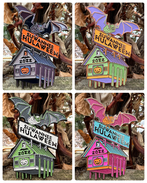 2022 Official Suwannee Hulaween 'Bat House' Pin