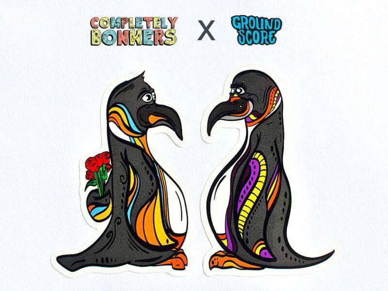 Completely Bonkers - His & Hers Penguin Stickers (5-Pack)